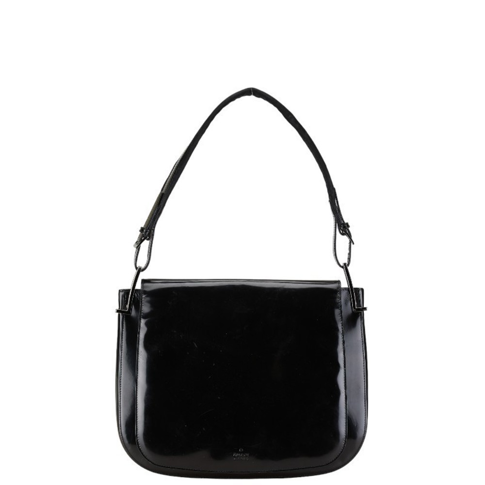 Gucci Patent One Shoulder Bag Black